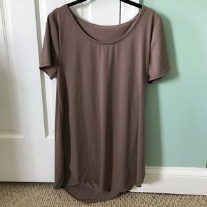 Brown-Grey Balera Short Sleeve Dress
